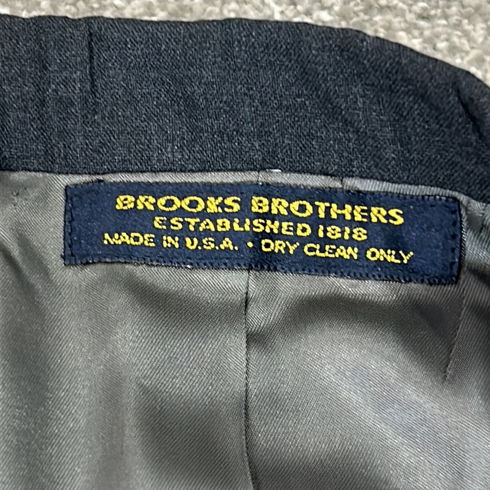 Brooks Brothers 100% Pure Wool Men’s Gray Sport Jacket/Blazer Size 40R - Picture 6 of 7